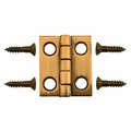 Midwest Fastener 3/4" x 5/8" Antique Brass Plated Steel Butt Hinges 5PK 37181